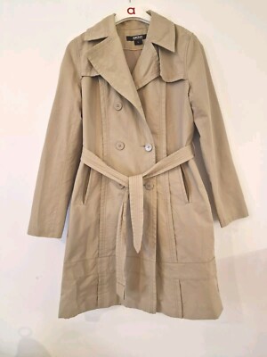 DKNY BEIGE BELTED TRENCH COAT Size S UK