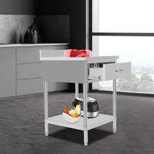 24"x24" Kitchen Work Table Stainless Steel Heavy Duty Food Prep Table W/ Drawer