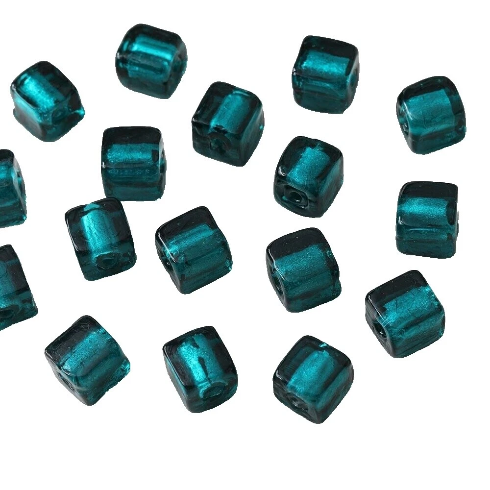 Plaza de vidrio cuentas para hacer joyas