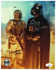 RIP- Star Wars- Official Pix- Bulloch & Prowse signed Fett & Vader 8x10 JSA COA