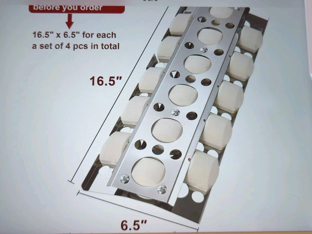 (4) Cooking Grid Heat Grate with Ceramic Briquette Traysl*Replacement*NOB