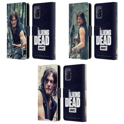 OFFICIAL AMC THE WALKING DEAD DARYL DIXON LEATHER BOOK CASE FOR OPPO PHONES