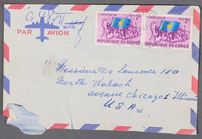 MayfairStamps Congo 1961 Pair 2f Flag to Chicago IL Cover aaz_64137