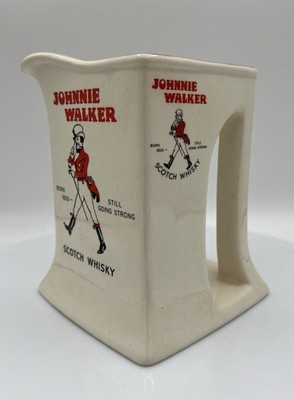Vintage Johnnie Walker Scotch Whisky Water Pitcher Jug Regicor England Barware