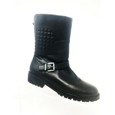  Blondo Black Leather Quilted Moto Winter Boots Womens US 9.5M Winter Waterproof