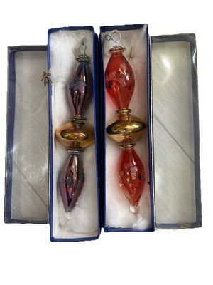 #ad 2 Egyptian Blown Glass Ornament Unique Removing On March 4th $25.00