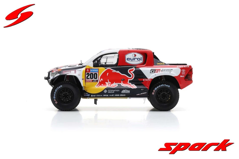 1:18 2023 Dakar Rally Winner -- #200 Red Bull Toyota Hilux -- Spark - Image 2 of 4