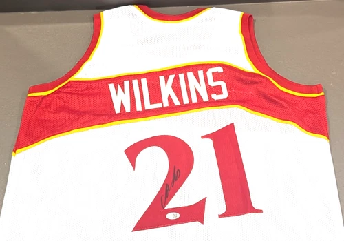 Dominique Wilkins Signed Atlanta Pro White Basketball Jersey JSA Authenticated