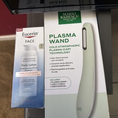 Eucerin Face Immersive Hydration Daily Lotion and badescu  plasma wand lot 