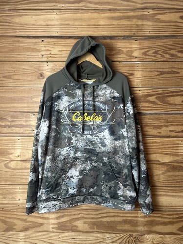 Cabelas Big Game Hunter Camo Pullover Hoodie Men’s L