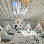 6 Pack Teepee Tent for Kids with Inflatable Airbed, Light, Toddler Tent Children