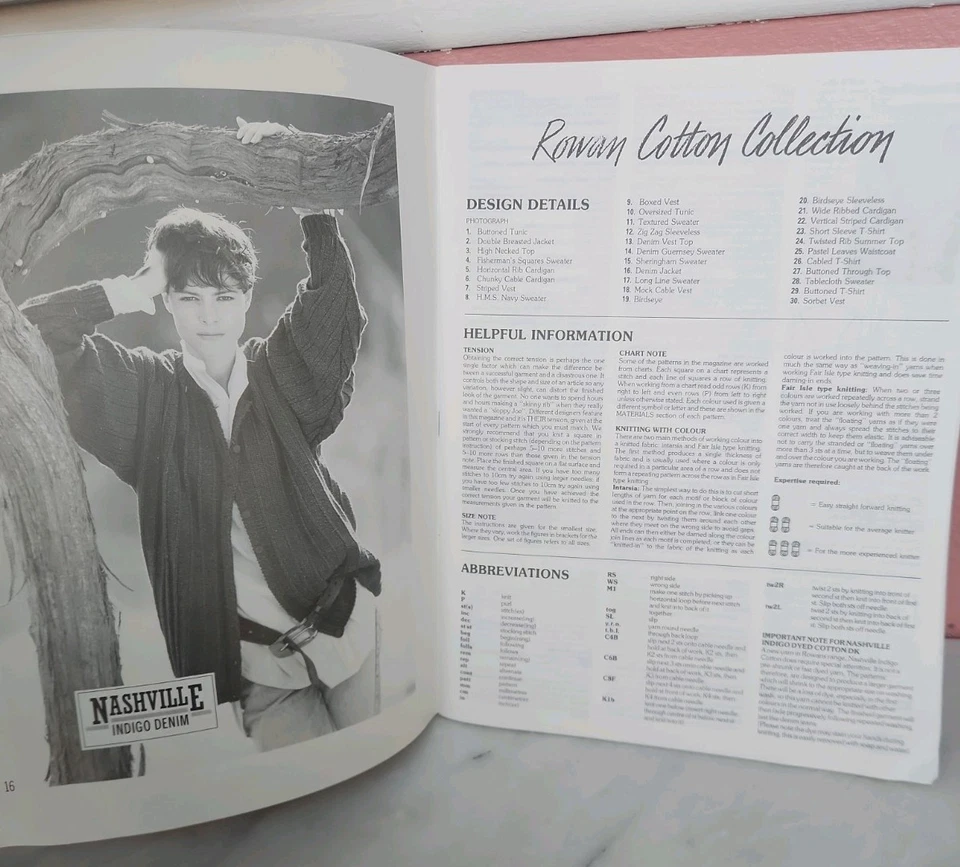 Rowan Cotton Collection Knitting Pattern Book (1987) – Vintage Rowan Yarns - Image 4 of 4