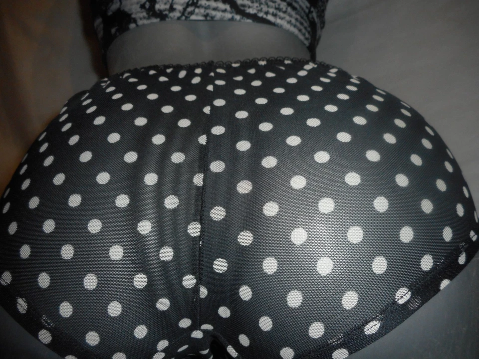 Panty hipster de lunares negros para mujer Felina GRANDE Foto 3 de 4