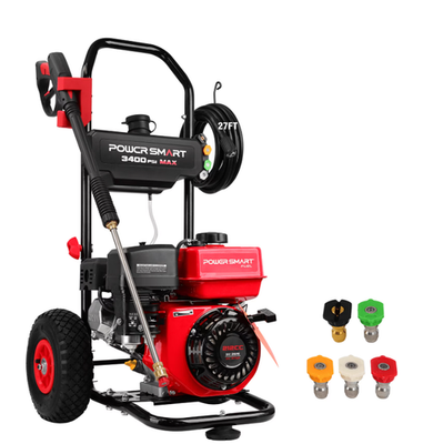 #ad PowerSmart 3400 PSI Gas High Pressure Washer 2.5 GPM 212cc Engine 27ft Hose $218.99