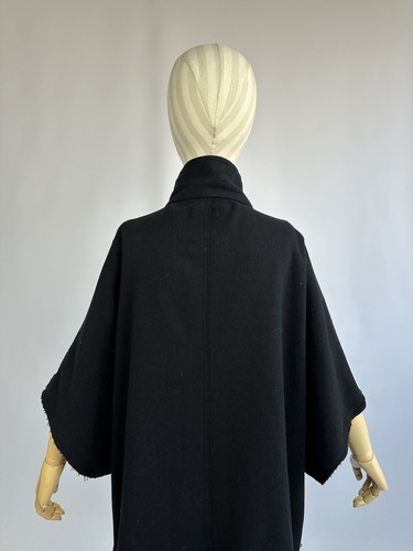 Totême Brindisi Cape Coat Womens Wool Full Zip Collared Coat Black Size M/L - Picture 12 of 20