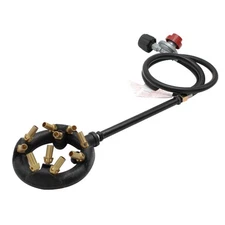 𝑴𝑬𝑵𝑺𝑰 10 Jets Homemade Cast Iron Burner Assembly Flame Control System 41...