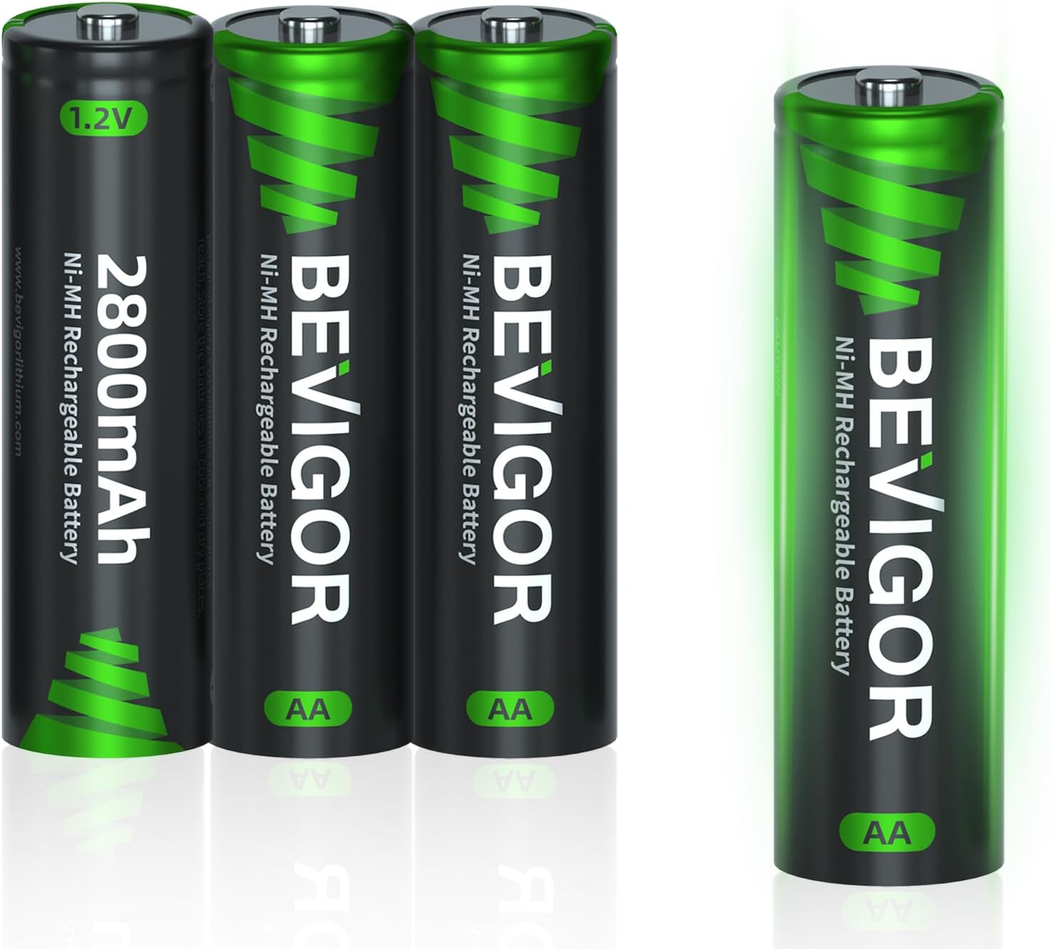 AA Rechargeable Batteries 2800 Mah High Capacity 1500 Cycle, 1.2V Nimh-image