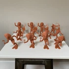 Vintage Lot of 12 Louis Marx 1964 Native American Indian 6” Figure Toy