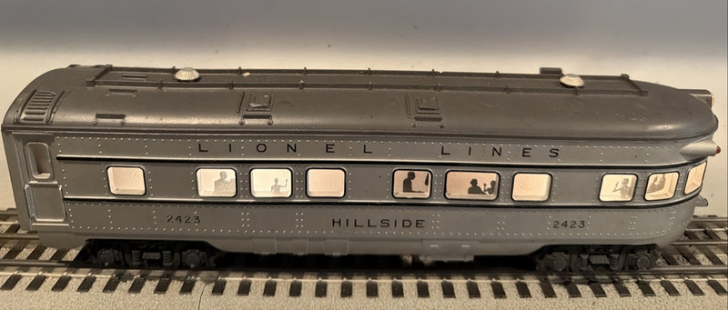 Lionel #2423  O Gauge  "HILLSIDE" OBSERVATION Passenger Car