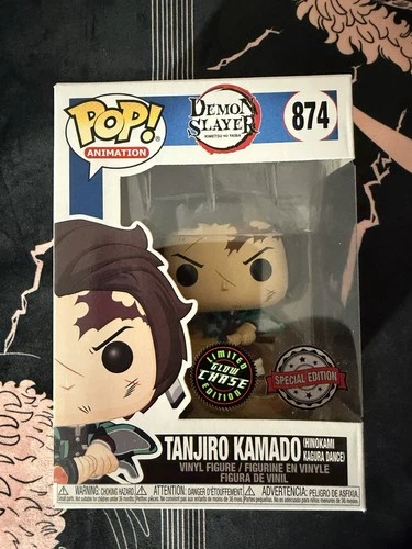 Funko Pop! Demon Slayer Tanjiro Kamado #874 Glow Chase Mint Special Edition