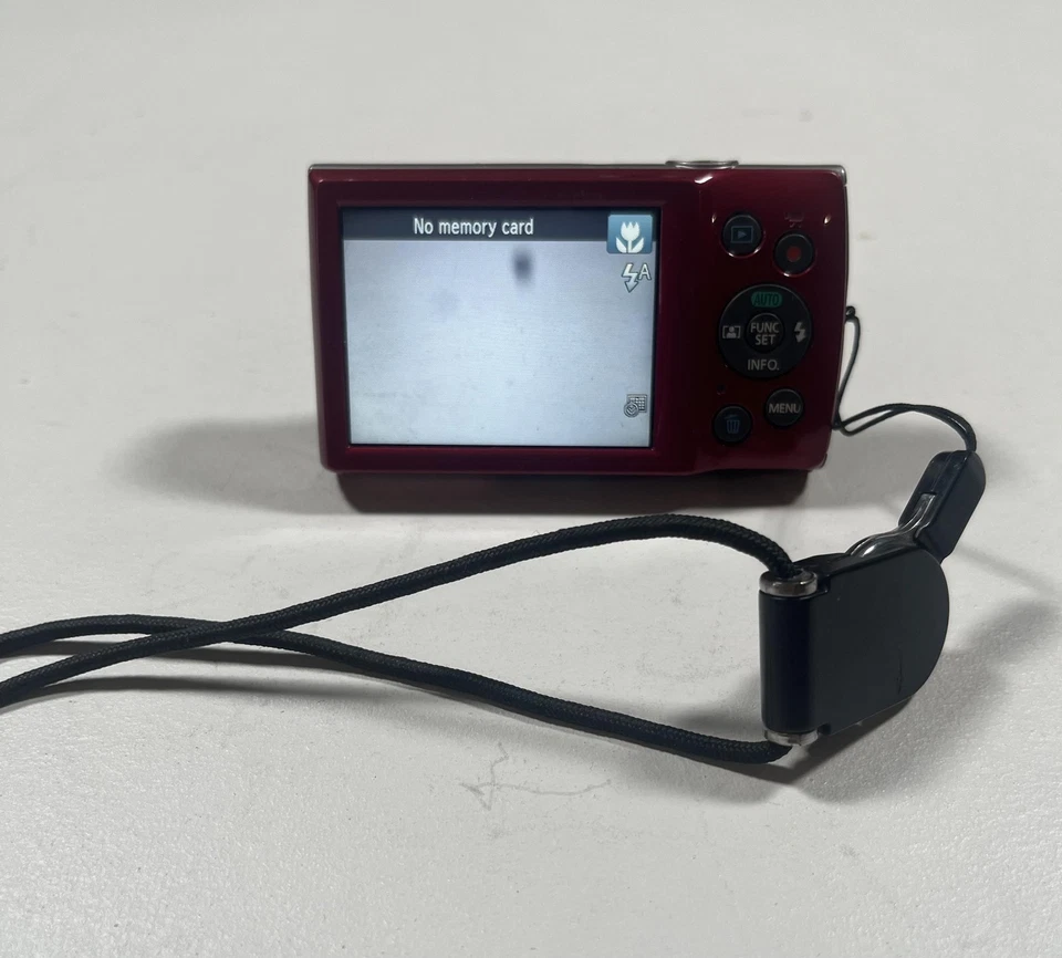 Canon PowerShot ELPH 180 Camera 20 MP Digital Red 8X Zoom LCD Point Shoot Works - Image 3 of 4