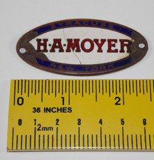 Rare 1911-1915 Harvey Allen Ha Moyer Radiator Emblem Automotive Hood Badge Logo Rare 1911-1915 Harvey Allen Ha Moyer Radiator Emblem Automotive Hood Badge Logo