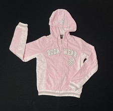 Rocawear Pink Velour Tracksuit Women s SMALL Full Zip Set