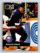 1991-92 Pro Set French - David Volek #147 New York Islanders Hockey Card