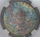 1885__MS 63__ COLOR TONER!!__Morgan Silver Dollar__Rainbow, NGC, Unc (D 151)