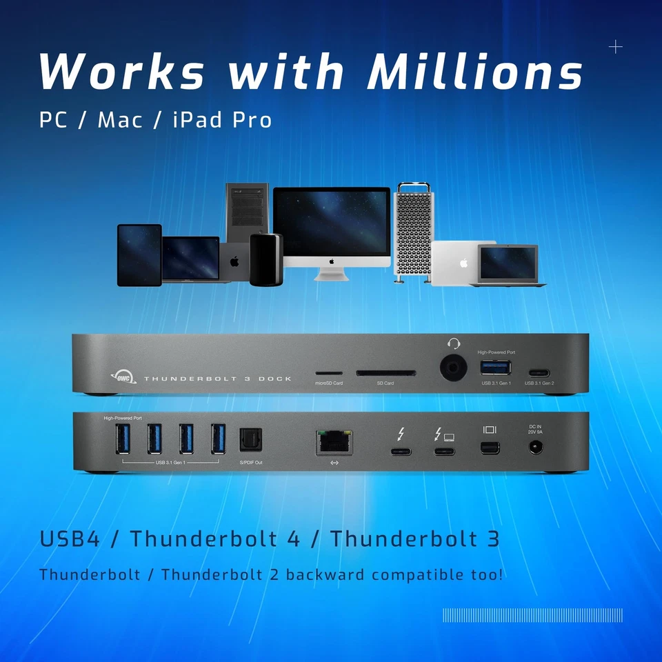 14-Port Thunderbolt Dock, 85W charging, (2) Thunderbolt 40 Gb/s (USB-C), (5) ... - Image 2 of 4