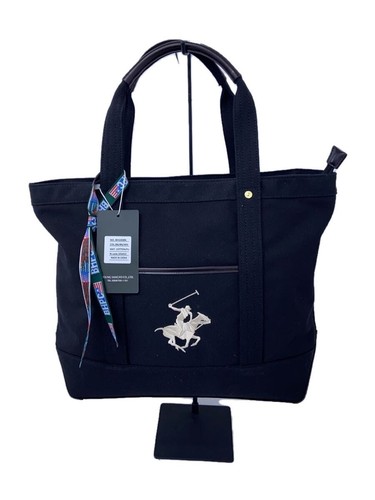 BEVERLY HILLS POLO CLUB Canvas Tote Bag Tote Bag Canvas BLK BH1008N