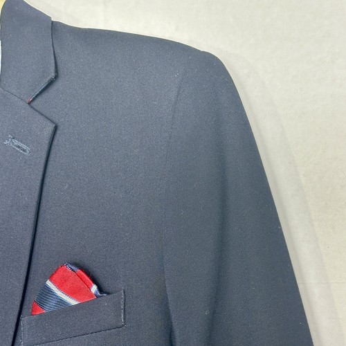 IZOD Navy Blue Blazer Jacket Boy’s Size 20 Regular Gold Buttons Lined Sport Coat - Picture 5 of 11