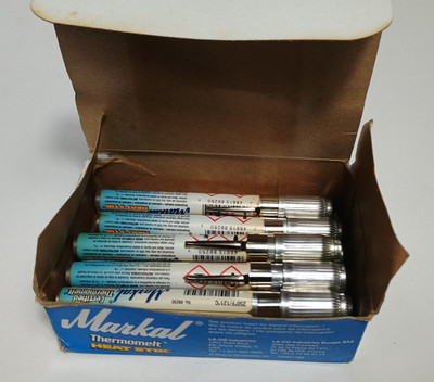 Box of 9 Markal 250 F / 121 C Temperature Heat Stik Thermomelt Indicator Stick