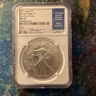 2021 Silver Eagle Type 1 – Heraldic Eagle FDOI NGC MS70 Signed by Rhett Jeppson