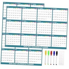48" x 32" Dry Erase Calendar 2026 2026-2027 Dry Erase Calendar Large - Green