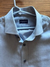 Proper Cloth Dress Shirt Mens 16.5 Large Blue Non Iron