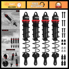 4pcs Adjustable 18 Rc Car Shock Absorbers 130mm Dampers For Buggy Truggy - Blac 4pcs Adjustable 18 Rc Car Shock Absorbers 130mm Dampers For Buggy Truggy - Blac