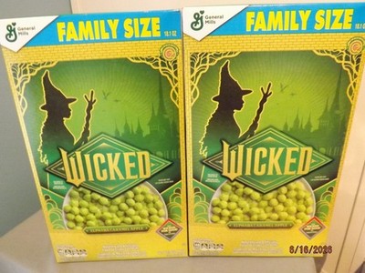 General Mills Wicked Elphaba Caramel Apple Cereal--Family Size-2 Boxes
