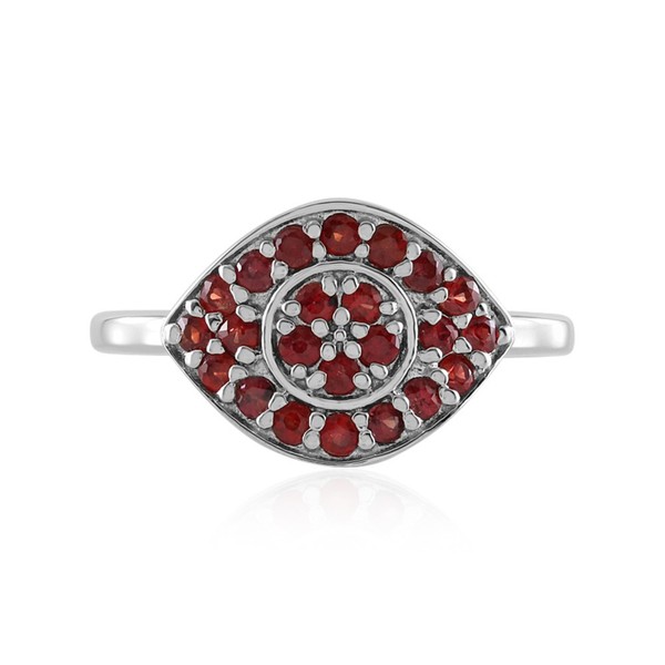 Cavill Ring Sterlingsilber 0,56Ct Rubin Tansania Damen Platinbeschichtet--image