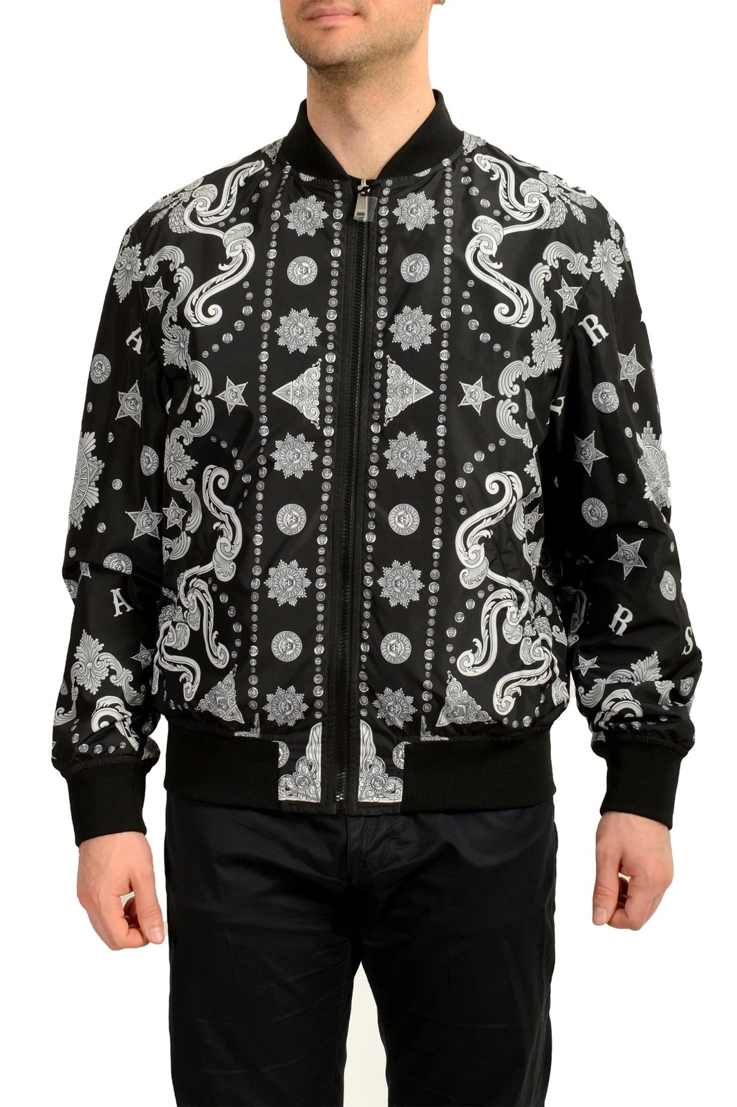 Versace — Versace Men's "Bandanamania" Reversible Full Zip insulated Jacket US XL IT 54