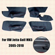 For Vw Jetta Golf Mk5 2005 2006-2010 Leather Door Armrest Panel Cover Black