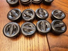 Vintage Amphenol 2 Prong chassis mount plug Raised cup 125V 15A Used 8pc