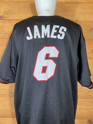 Lebron James #6 Miami Heat Size XL Majestic NBA Baseball