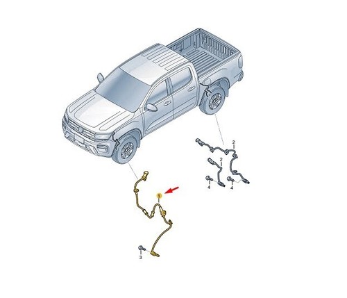 Volkswagen Amarok Mk2 Vorne Links Geschwindigkeitssensor 2HJ927803G Neu Ere - Picture 2 of 2