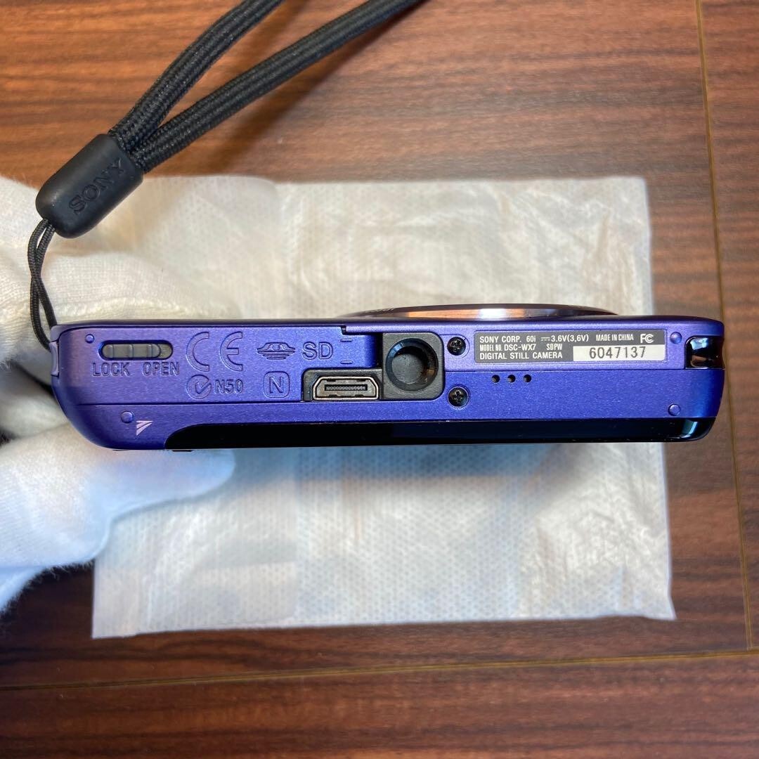 SONY Cyber-Shot DSC-WX7 Blue Digital Camera 3050 From Japan