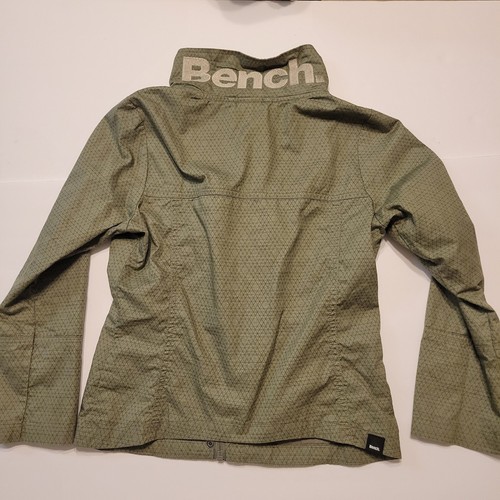 Bench Girl's Olive Green Zip Up Snap Light Jacket Size Medium (7/9) - Picture 7 of 8
