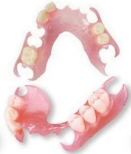 Upper & Lower Set of Affordability Flexible Valplast Customized Partial Denture