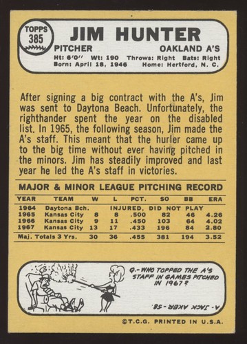 Set builders: 1968 Topps 300-399 VG/EX & better, FREE shipping - Picture 263 of 323