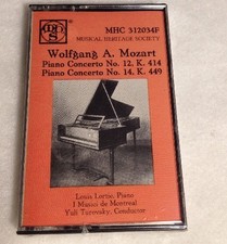 Mozart Cassette Tape MHS Louis Lortie Piano Concerto No 12 New Sealed Rare