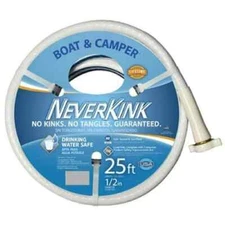 Teknor Apex 7602-25 NeverKink Drinking Water Safe Camp/Boat Hose 1/2"x 25' White